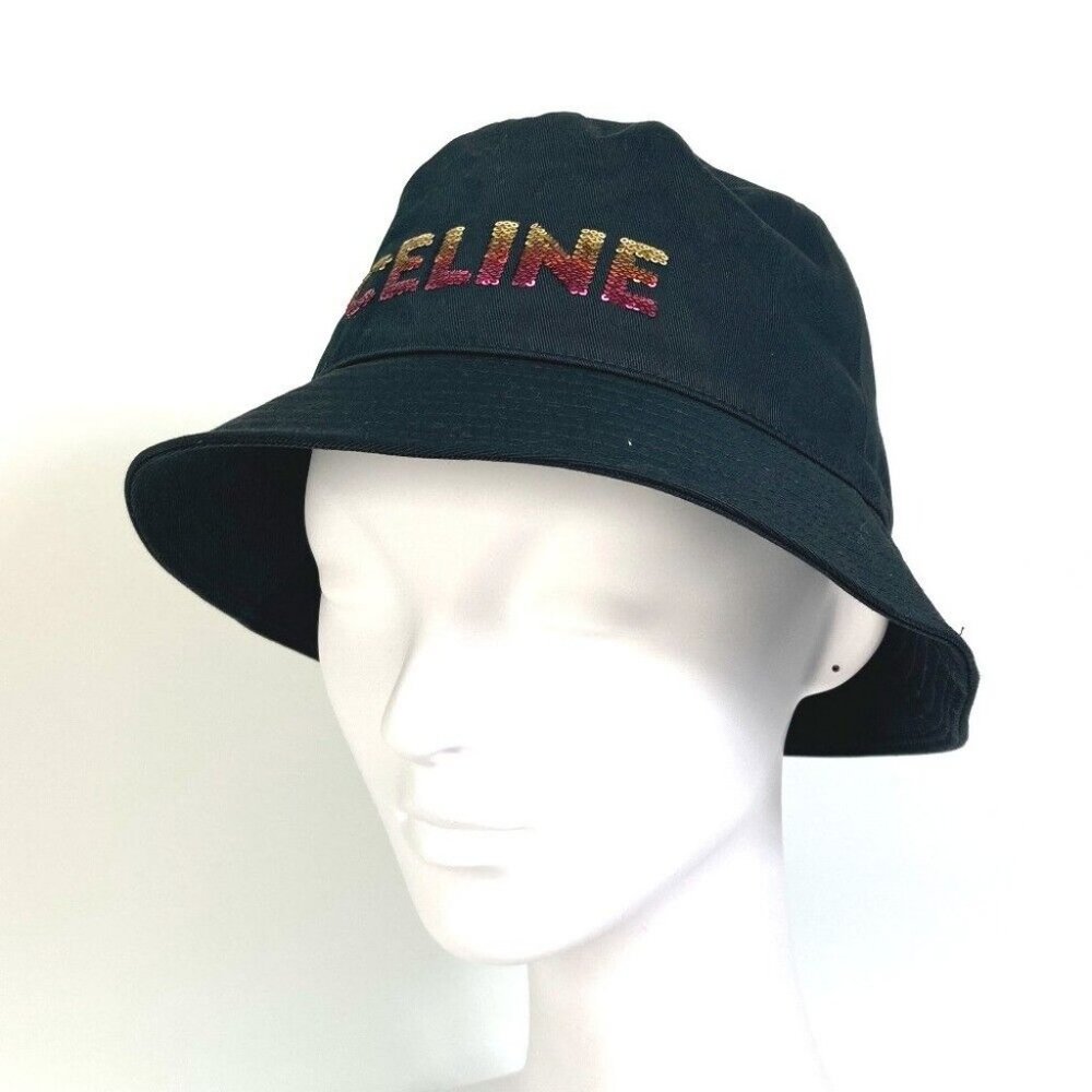 Celine Embroidered Gradient Sequin Hat Bucket Hat… - image 2